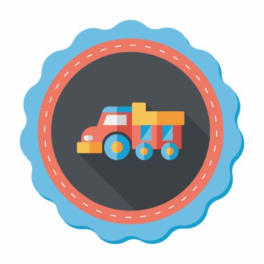 damperli kamyon uzun gölge, eps10 düz simgesi