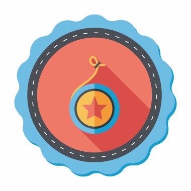 Yo yo simgesi ile uzun gölge, eps 10 daire