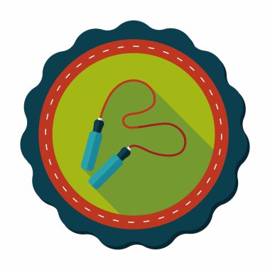 atlama ipi uzun gölge düz simgesiyle