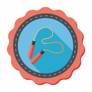 atlama ipi uzun gölge düz simgesiyle