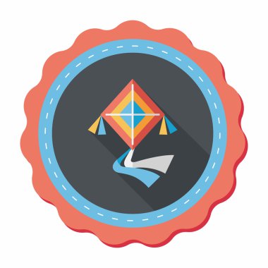 uçurtma düz simgesi ile uzun gölge, eps10