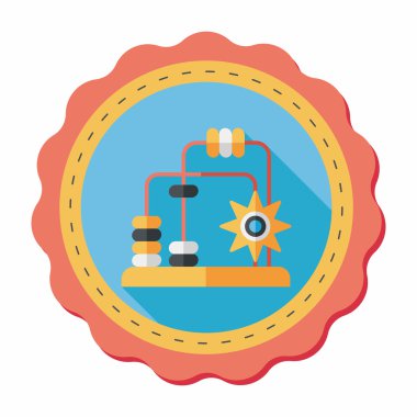 eğitici oyuncak uzun gölge, eps10 düz simgesi