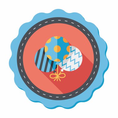 Balonlar düz simgesi ile uzun gölge, eps10