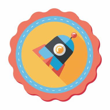 Uzun Gölge, eps10 roket düz simgesi