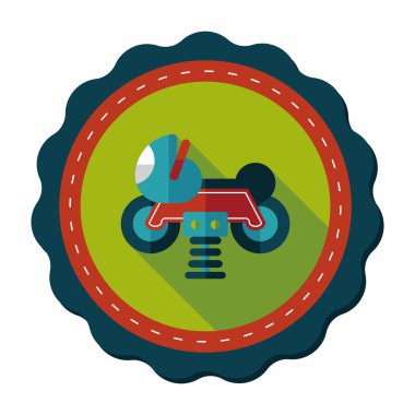 Bahçesi oyuncak uzun gölge ile'deki motor düz simgesi