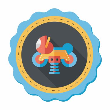 Bahçesi oyuncak uzun gölge ile'deki motor düz simgesi