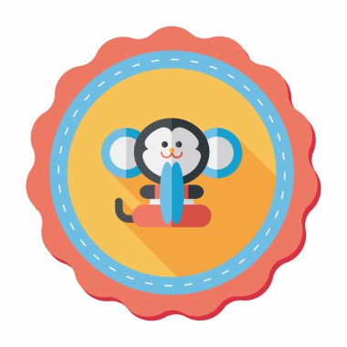 Uzun Gölge, eps10 ile maymun oyuncak düz simgesi