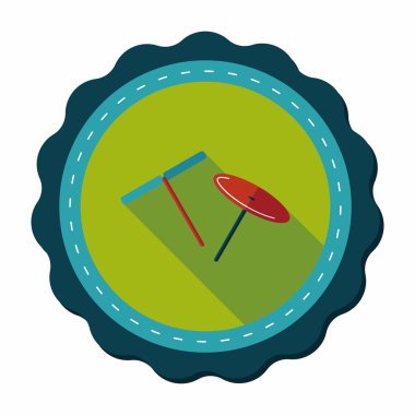 uzun gölge ile bıçaklar pervane oyuncak düz simgesi