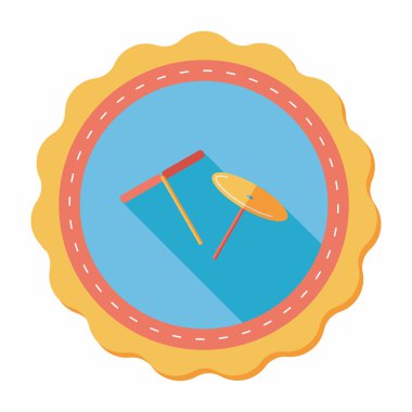 uzun gölge ile bıçaklar pervane oyuncak düz simgesi