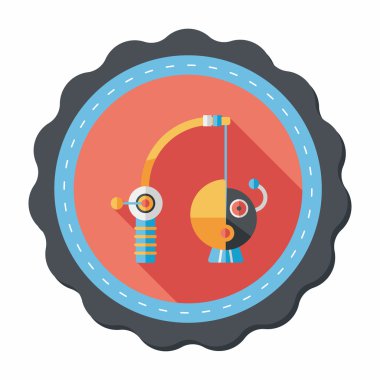 Uzun Gölge, eps10 ile balıkçılık oyuncak düz simgesi