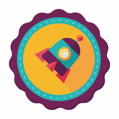 Uzun Gölge, eps10 roket düz simgesi