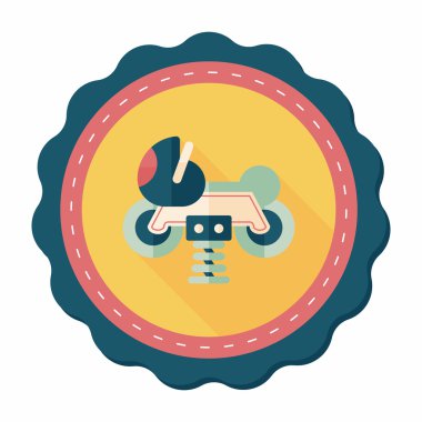 Bahçesi oyuncak uzun gölge ile'deki motor düz simgesi