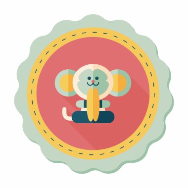 Uzun Gölge, eps10 ile maymun oyuncak düz simgesi