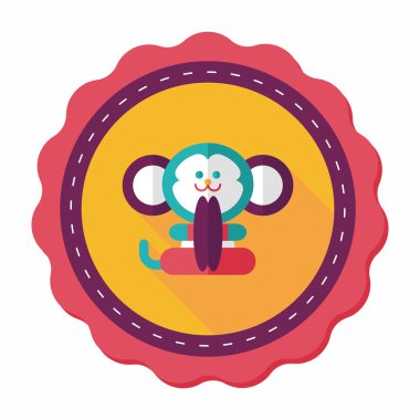 Uzun Gölge, eps10 ile maymun oyuncak düz simgesi