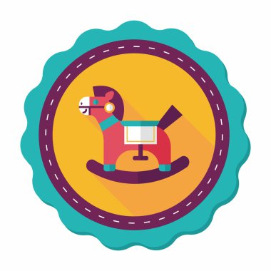 Uzun Gölge, eps10 ile at oyuncak düz simgesi