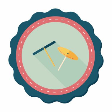 uzun gölge ile bıçaklar pervane oyuncak düz simgesi