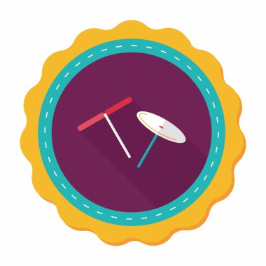 uzun gölge ile bıçaklar pervane oyuncak düz simgesi