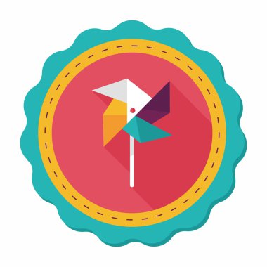 Uzun gölgeli yel değirmeni simgesi