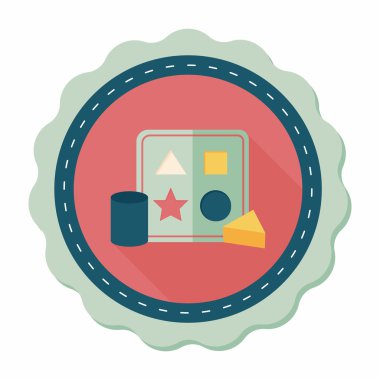 eğitici oyuncak uzun gölge, eps 10 düz simgesi