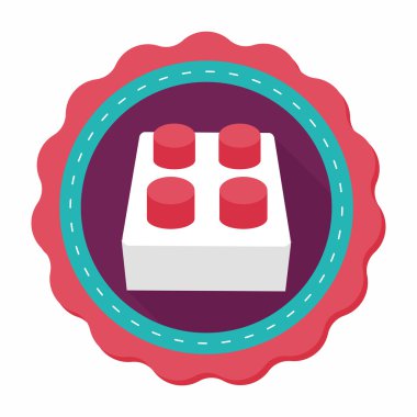 Uzun Gölge, eps10 ile tuğla oyuncak düz simgesi