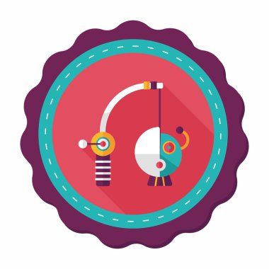 Uzun Gölge, eps10 ile balıkçılık oyuncak düz simgesi