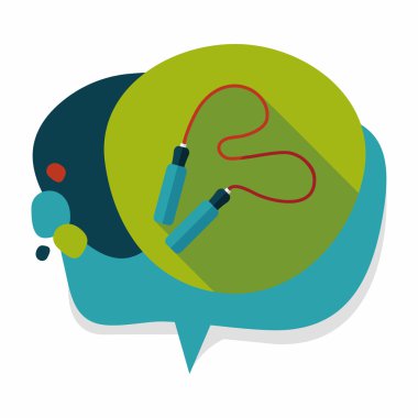 atlama ipi uzun gölge düz simgesiyle