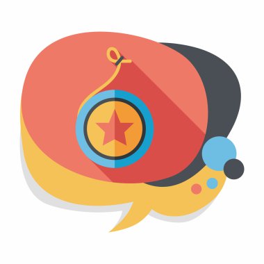 Yo yo simgesi ile uzun gölge, eps 10 daire