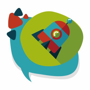 Uzun Gölge, eps10 roket düz simgesi