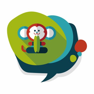 Uzun Gölge, eps10 ile maymun oyuncak düz simgesi