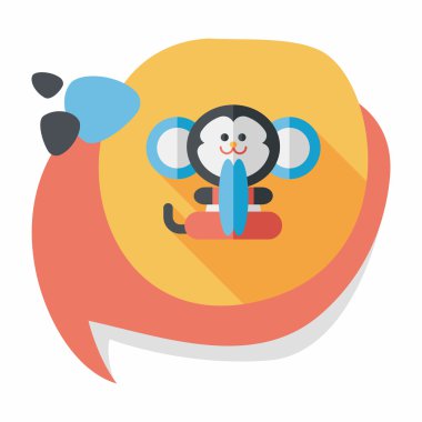 Uzun Gölge, eps10 ile maymun oyuncak düz simgesi