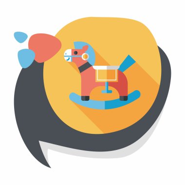 Uzun Gölge, eps10 ile at oyuncak düz simgesi