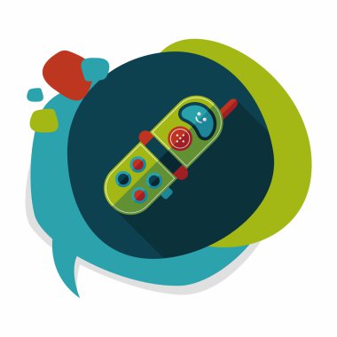 uzun gölge ile oyuncak telefon düz simgesi