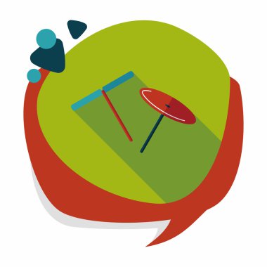 uzun gölge ile bıçaklar pervane oyuncak düz simgesi