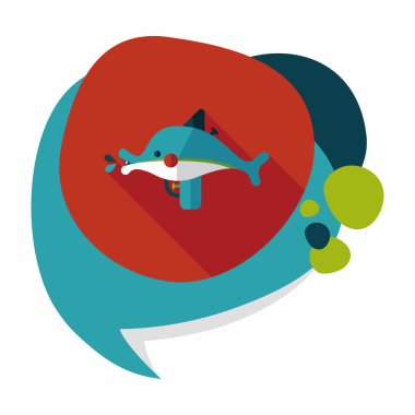 su tabancası ile uzun gölge düz simgesi