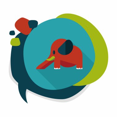 fil slayt düz simgesi ile uzun gölge, eps10