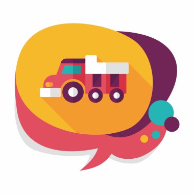 damperli kamyon uzun gölge, eps10 düz simgesi