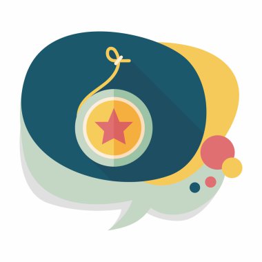 Yo yo simgesi ile uzun gölge, eps 10 daire