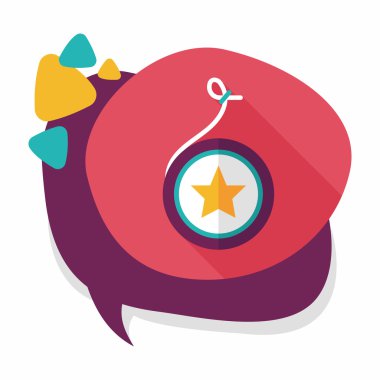 Yo yo simgesi ile uzun gölge, eps 10 daire