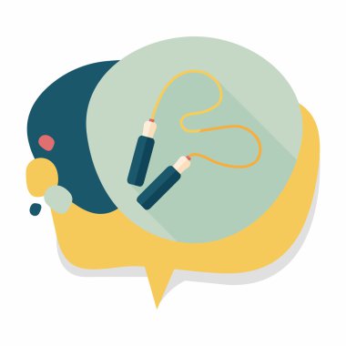 atlama ipi uzun gölge düz simgesiyle