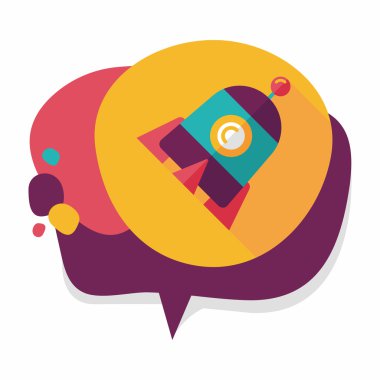 Uzun Gölge, eps10 roket düz simgesi