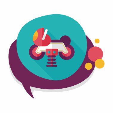 Bahçesi oyuncak uzun gölge ile'deki motor düz simgesi