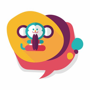 Uzun Gölge, eps10 ile maymun oyuncak düz simgesi