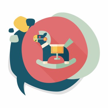 Uzun Gölge, eps10 ile at oyuncak düz simgesi