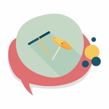 uzun gölge ile bıçaklar pervane oyuncak düz simgesi