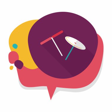 uzun gölge ile bıçaklar pervane oyuncak düz simgesi