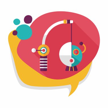 Uzun Gölge, eps10 ile balıkçılık oyuncak düz simgesi