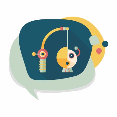 Uzun Gölge, eps10 ile balıkçılık oyuncak düz simgesi