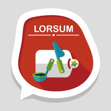 Uzun Gölge, eps10 ile kesme oyuncak düz simgesi