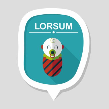 Bebek uzun gölge, eps10 düz simgesiyle