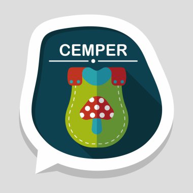 Bebek önlüğü uzun gölge, eps 10 düz simgesiyle